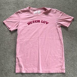 Dutch Bros Medium Dutch Love Pink T-Shirt